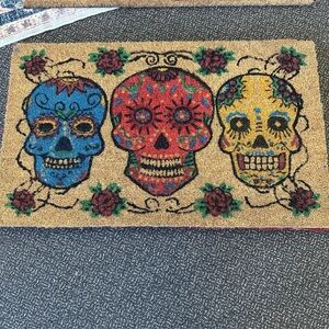 Colorful Sugar Skull Doormat